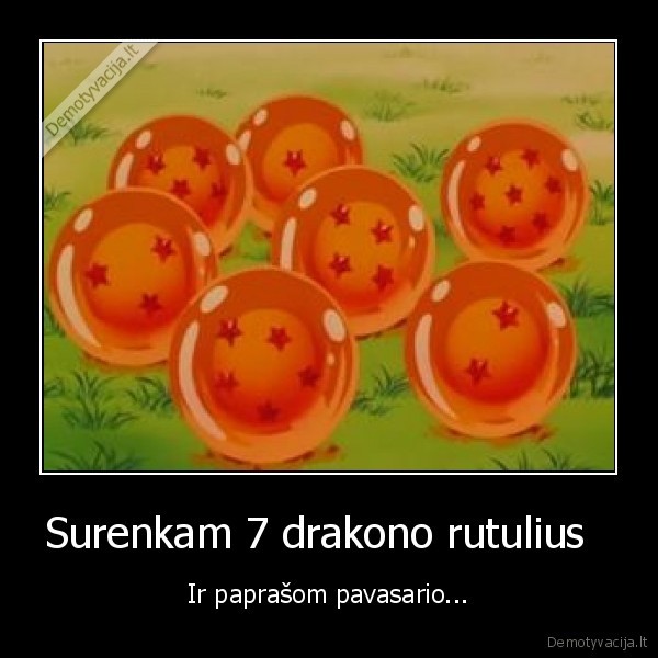 Surenkam 7 drakono rutulius  