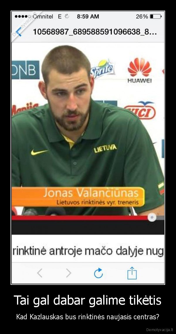 jonas, valanciunas,riktines, treneris