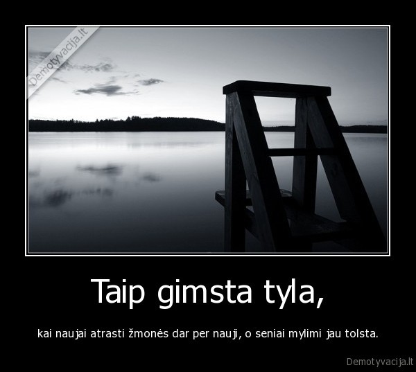 Taip gimsta tyla,