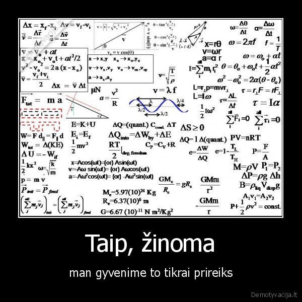 fizika,gyvenimas,formules