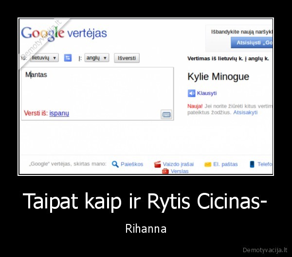 rytis, cicinas, rihanna