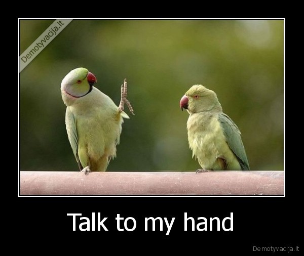 Talk to my hand