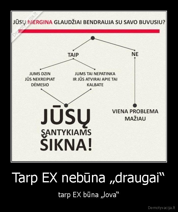 Tarp EX nebūna „draugai“