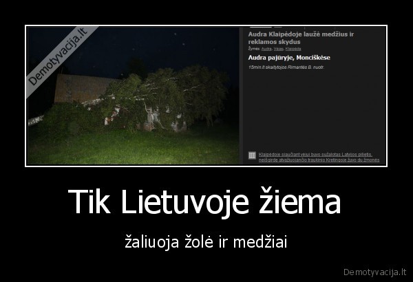 Tik Lietuvoje žiema