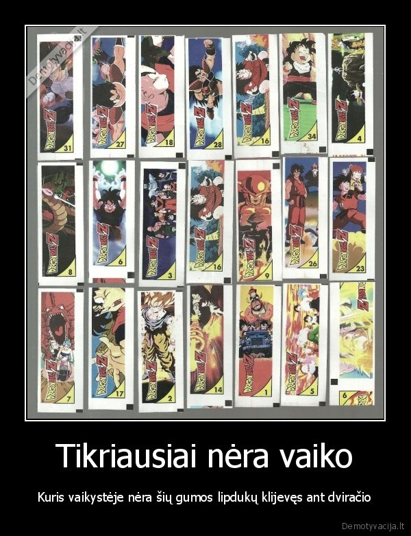 dbz, gumos, lipduklkai, vaikyste