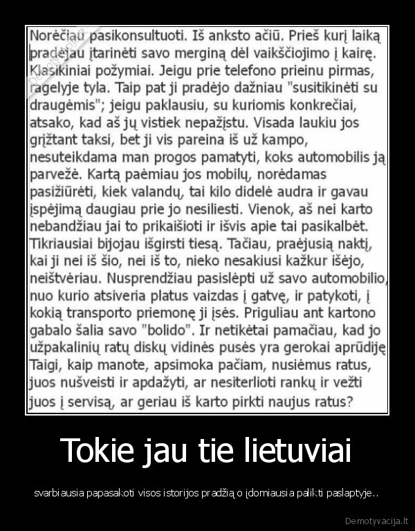 Tokie jau tie lietuviai