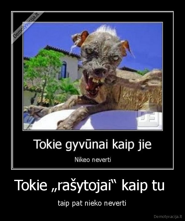 Tokie „rašytojai“ kaip tu 