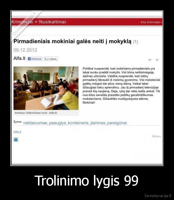 Trolinimo lygis 99