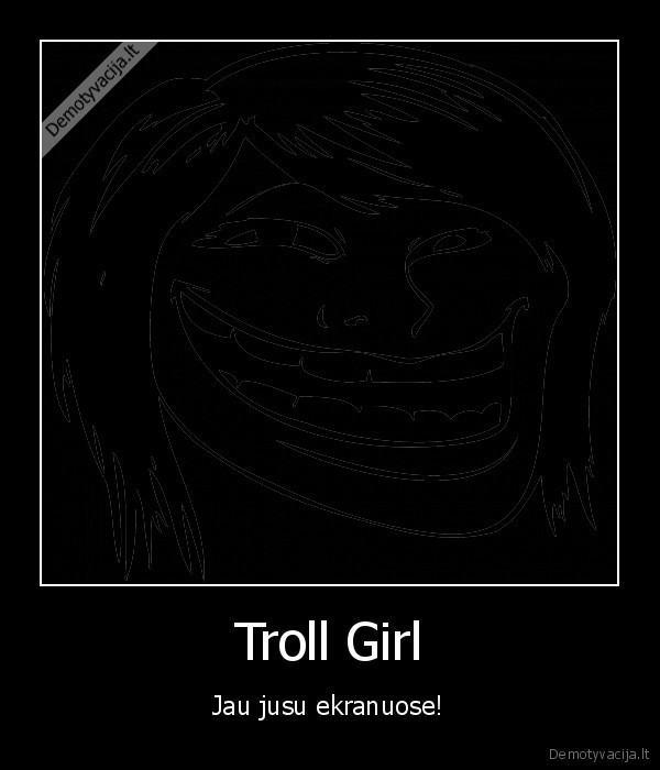 trollface, girl