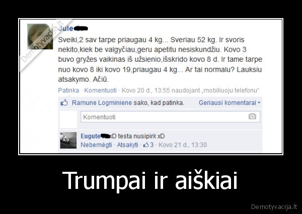 Trumpai ir aiškiai