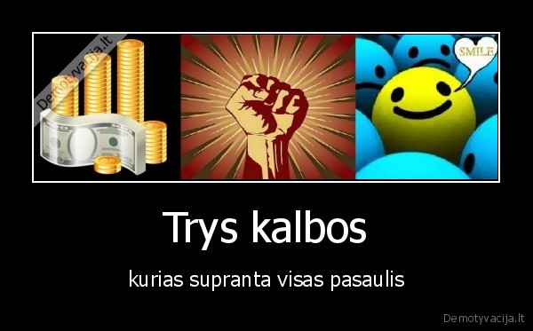 trys, kalbos