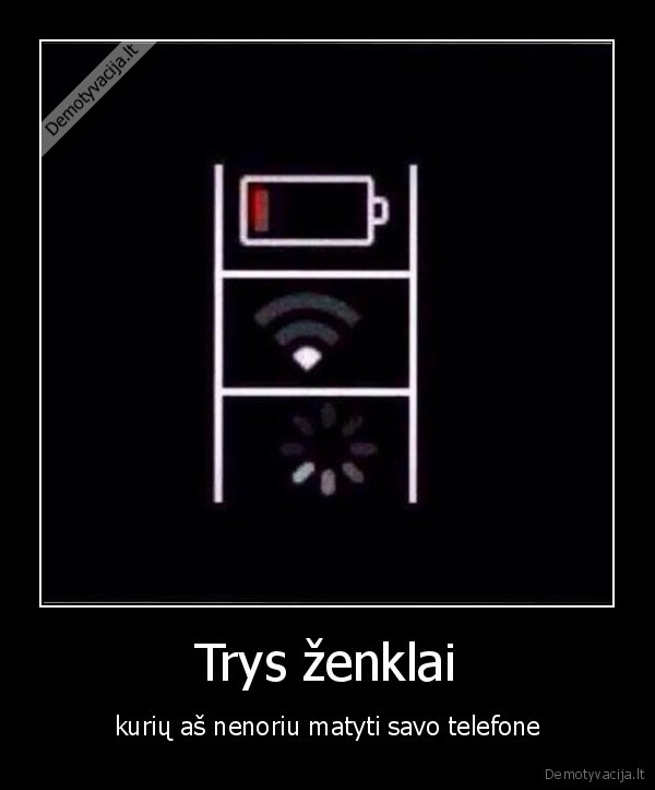 trys, telefono, zenklai