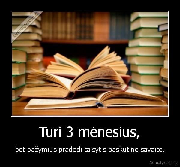 Turi 3 mėnesius,