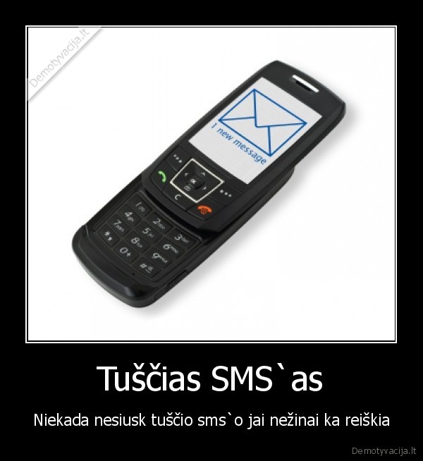 Tuščias SMS`as