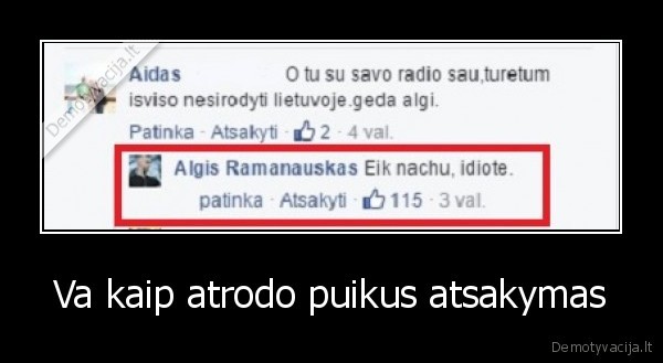 Va kaip atrodo puikus atsakymas