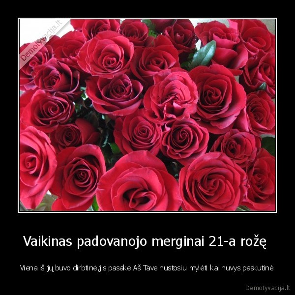 Vaikinas padovanojo merginai 21-a rožę 