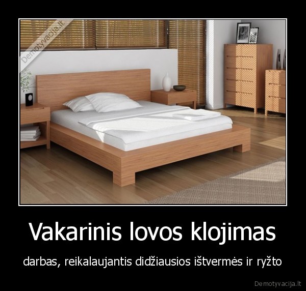 Vakarinis lovos klojimas