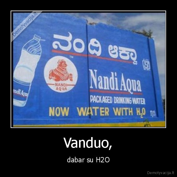 nevokit, h2o, is, vandens