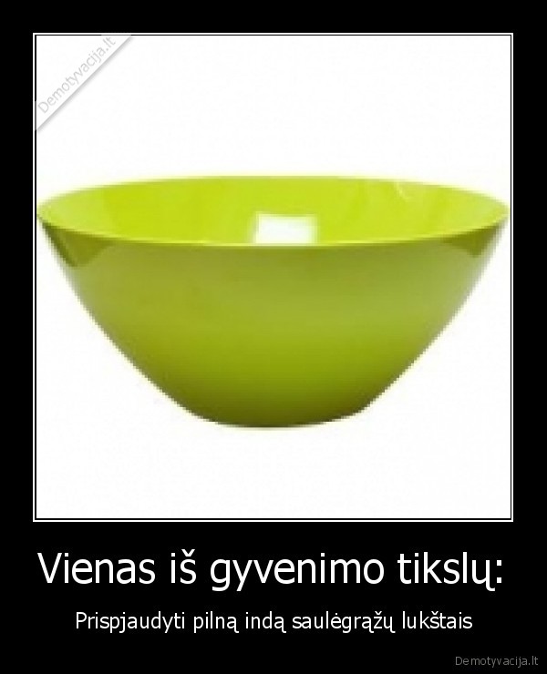 Vienas iš gyvenimo tikslų: