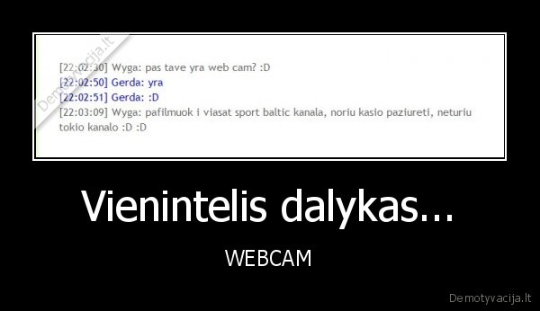 Vienintelis dalykas...