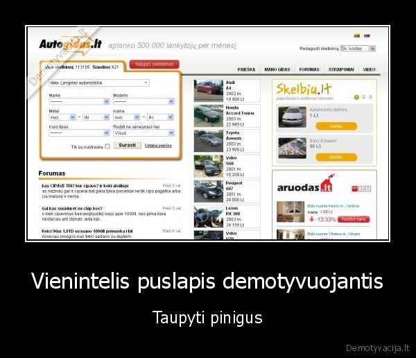 Vienintelis puslapis demotyvuojantis