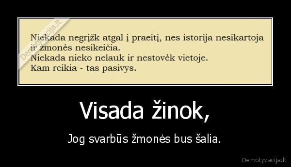 Visada žinok,