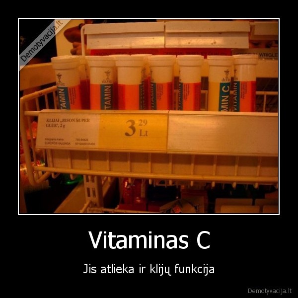 klijai, vitaminai