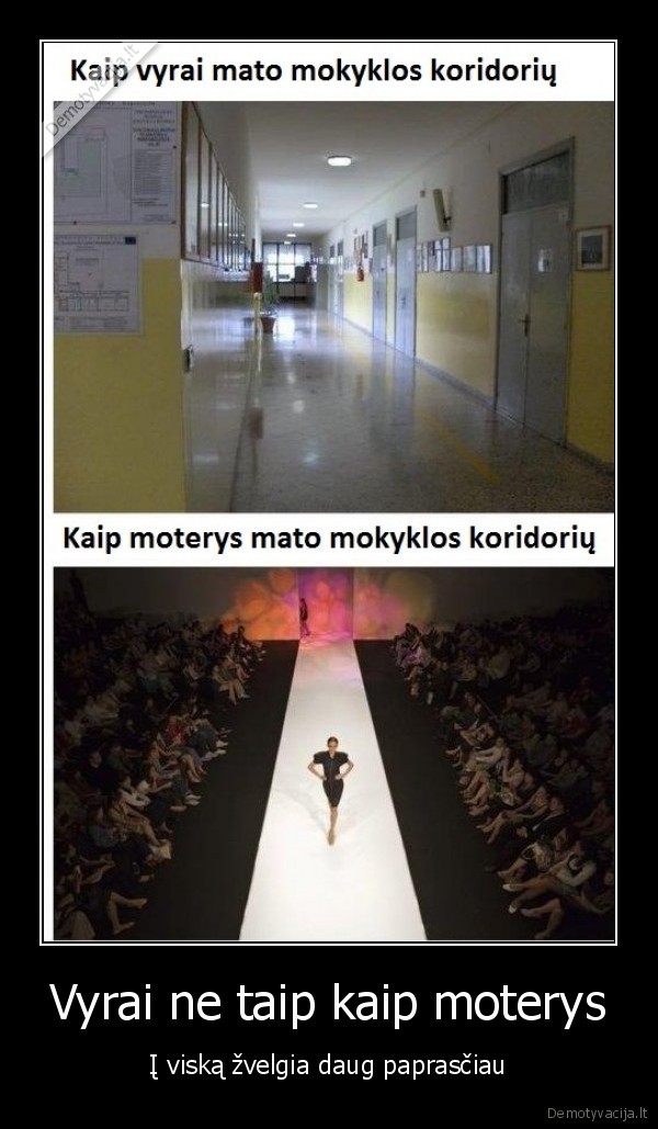 Vyrai ne taip kaip moterys