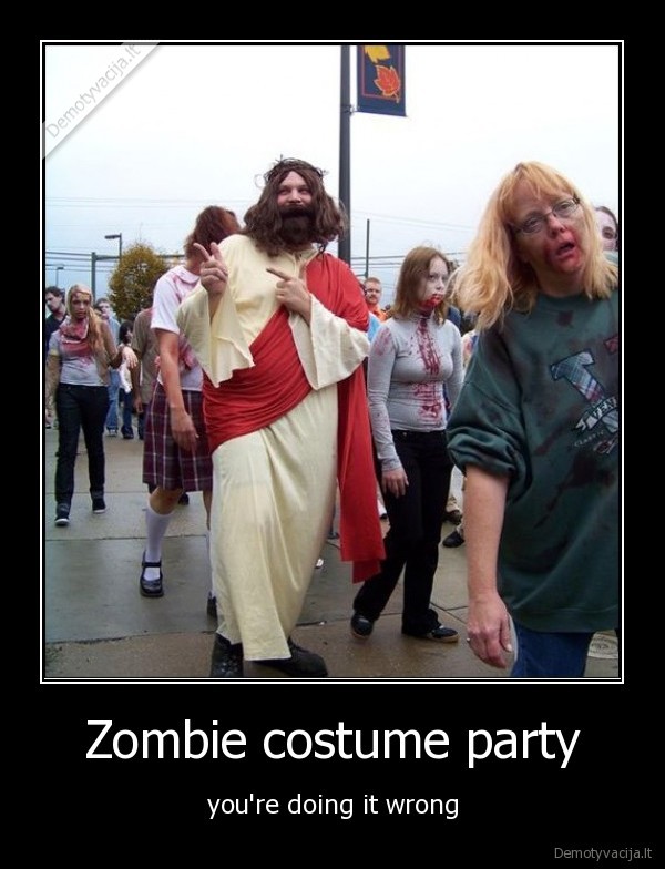 Zombie costume party