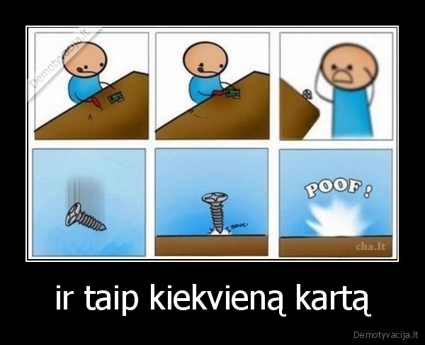 ir taip kiekvieną kartą