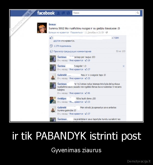 ir tik PABANDYK istrinti post