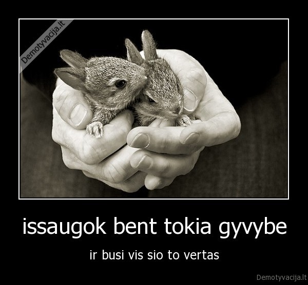 issaugok bent tokia gyvybe