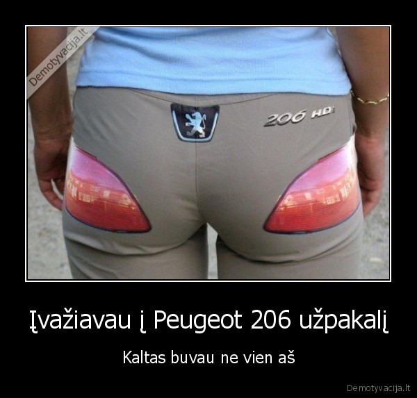 Įvažiavau į Peugeot 206 užpakalį