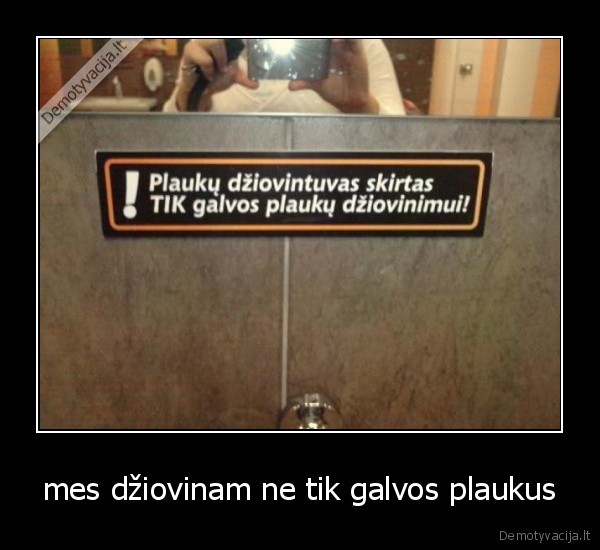 mes džiovinam ne tik galvos plaukus