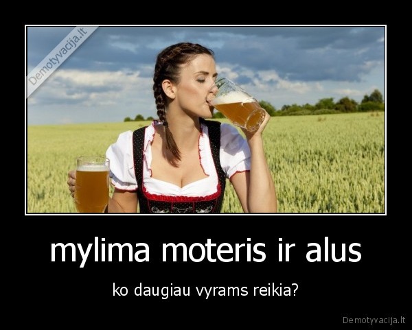 mylima moteris ir alus