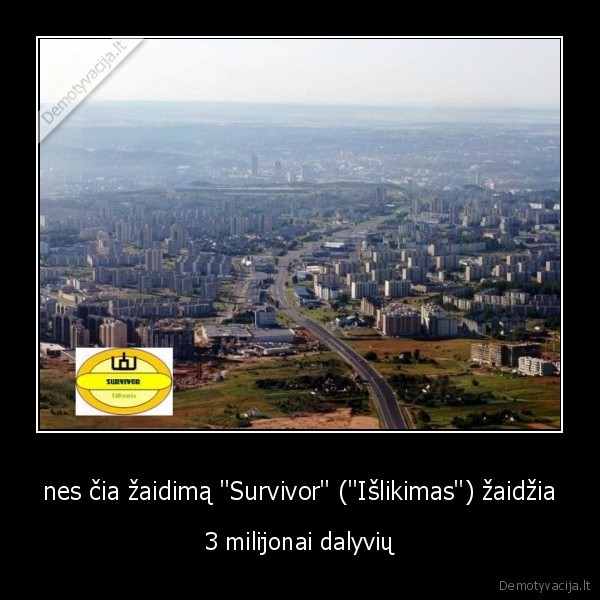 nes čia žaidimą &quot;Survivor&quot; (&quot;Išlikimas&quot;) žaidžia