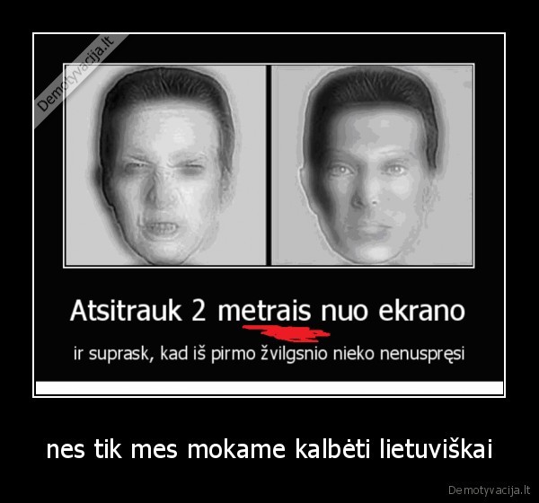 nes tik mes mokame kalbėti lietuviškai