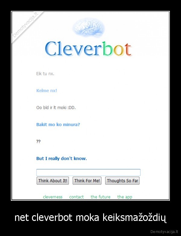 net cleverbot moka keiksmažoždių