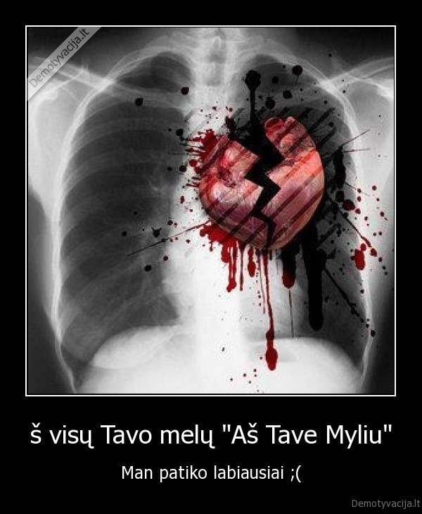 š visų Tavo melų &quot;Aš Tave Myliu&quot;