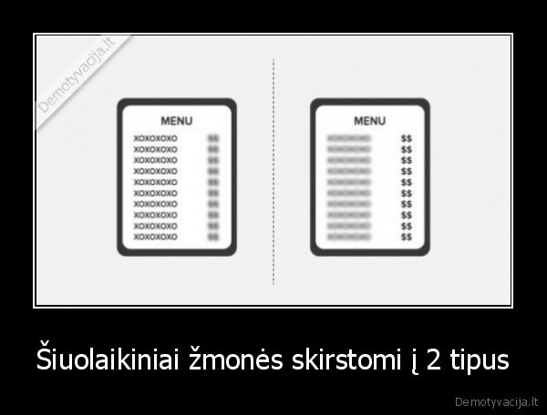 Šiuolaikiniai žmonės skirstomi į 2 tipus