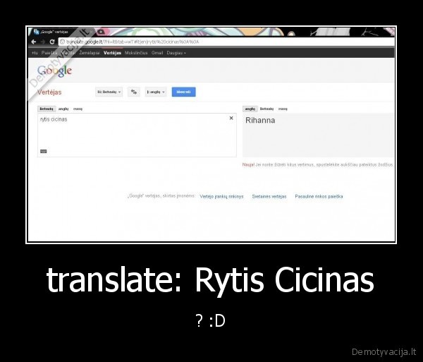 rytis, cicinas