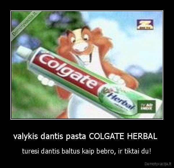 valykis dantis pasta COLGATE HERBAL 