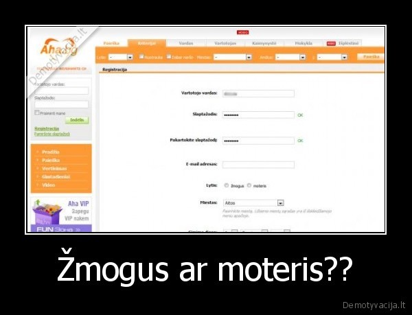 Žmogus ar moteris??