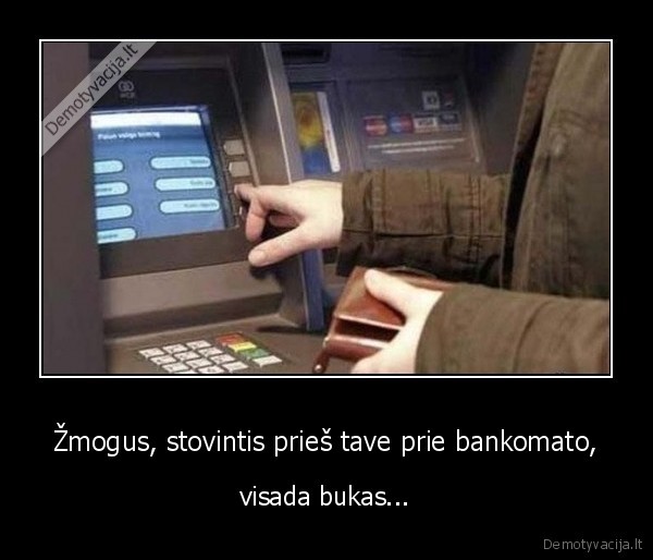 bankomatas,bukas, zmogus,laukti