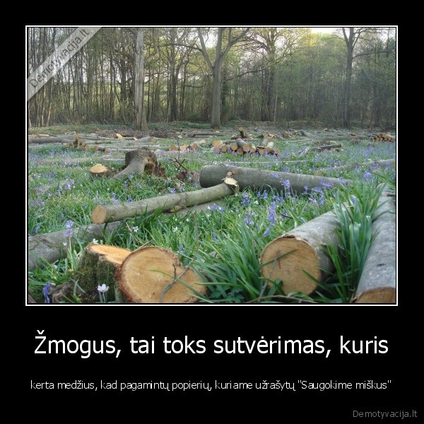 Žmogus, tai toks sutvėrimas, kuris