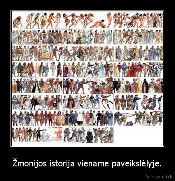 Žmonijos istorija viename paveikslėlyje.