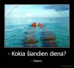 - Kokia šiandien diena? - - Vasara.