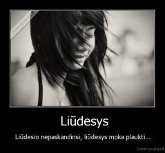  Liūdesys -  Liūdesio nepaskandinsi, liūdesys moka plaukti....