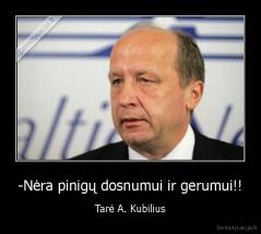 -Nėra pinigų dosnumui ir gerumui!! - Tarė A. Kubilius