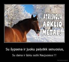  Su šypsena ir juoku palydėk senuosius, - Su daina ir šokiu sutik Naujuosius !!!